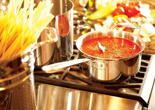 All-Clad D3 Stainless Saucepan with Lid Sauce Pans & Saucier All-Clad   