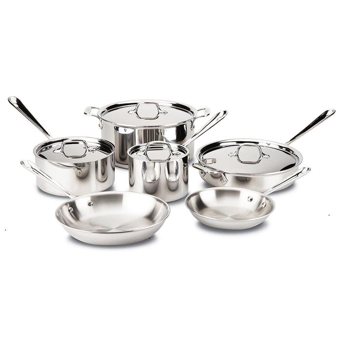All-Clad D3 Stainless Steel Cookware Set - 10 Piece Cookware Sets All-Clad   