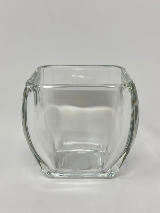 Libbey Clear Rounded Square Glass Votive - Set of 4 decor Kitchen Smart   