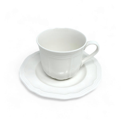 Mikasa Antique White Cup and Saucer Set Cup & Saucer Mikasa   