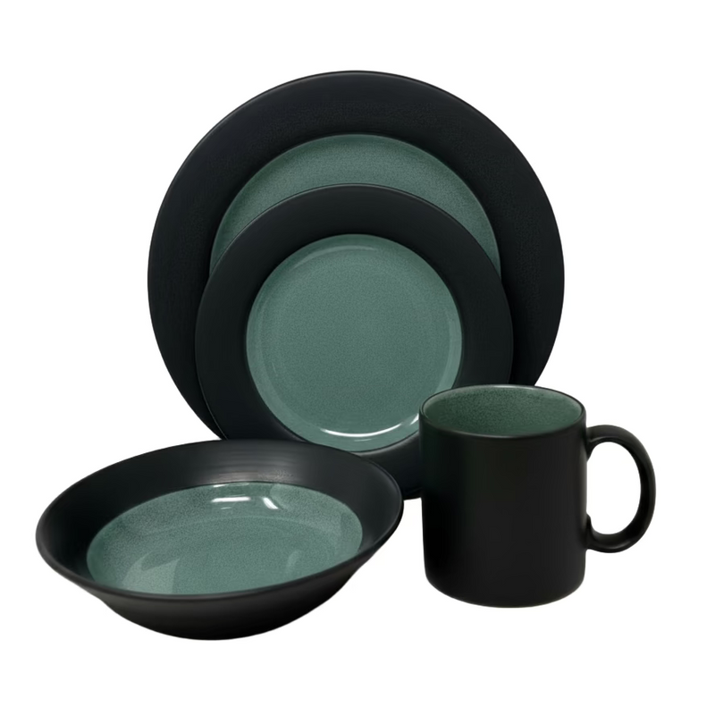Noritake Epoch Zoom Green Collection 4-Piece Place Setting