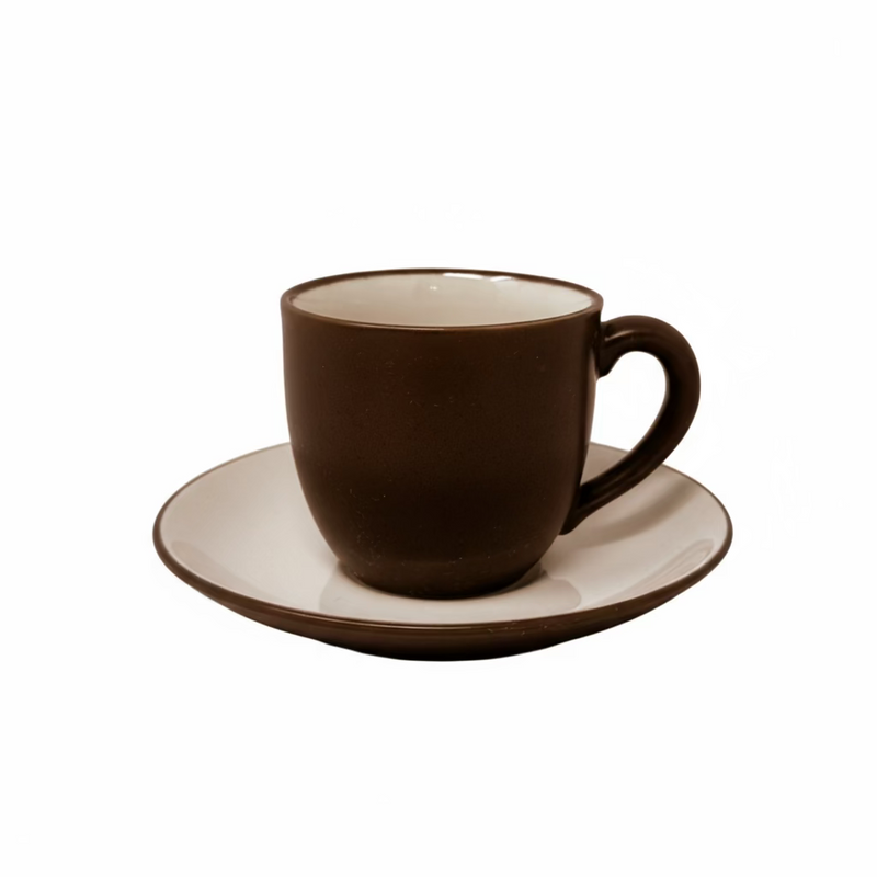 Noritake Noritake Colorwave Chocolate Espresso Cup and Saucer Set