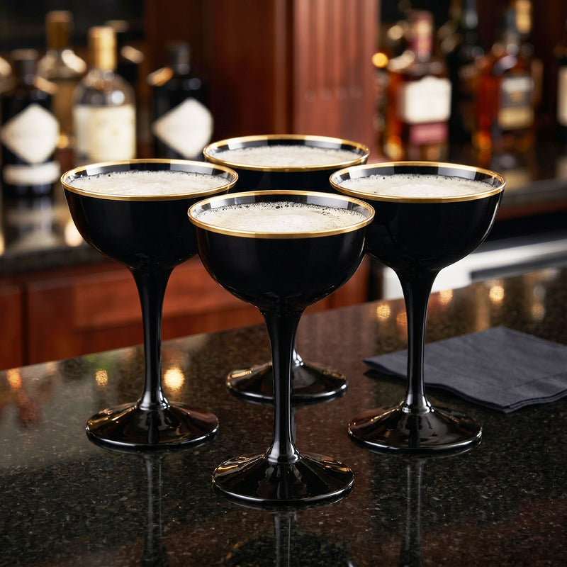Noritake Remembrance Ebony Gold Champagne Saucer