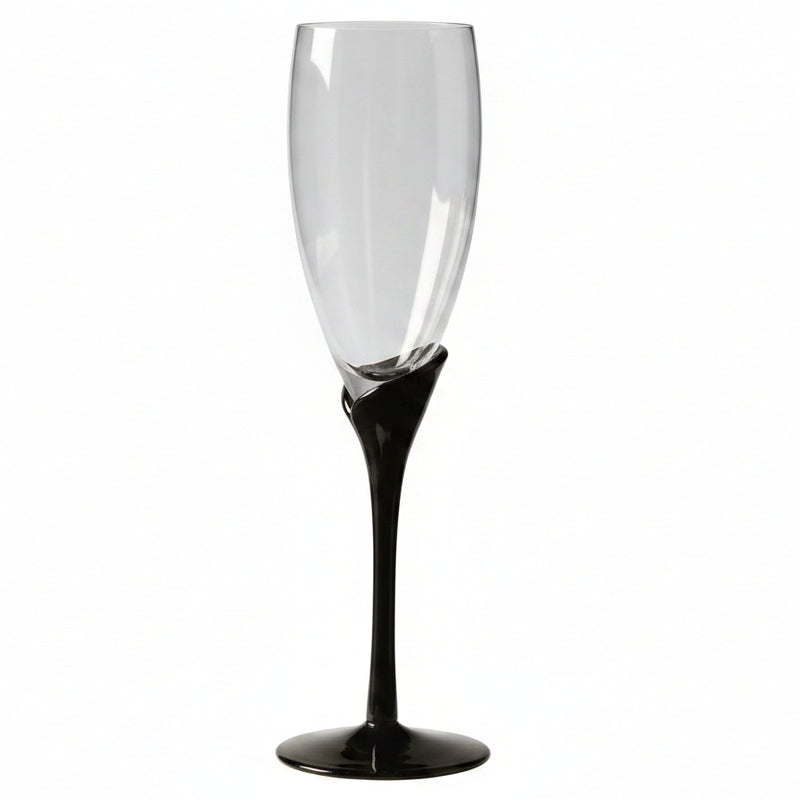 Colony Crystal Colony Crystal Amaryllis Black Champagne Flute