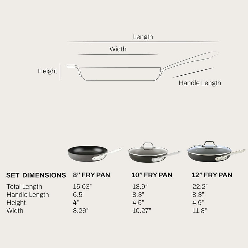 All-Clad All-Clad HA1 Hard Anodized Nonstick 10" & 12" Fry Pan Set