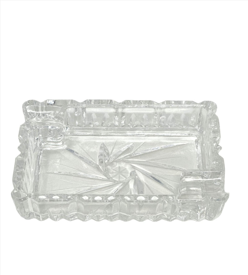 Annahutte ANNAHUTTE PINWHEEL CRYSTAL GLASS ASHTRAY   