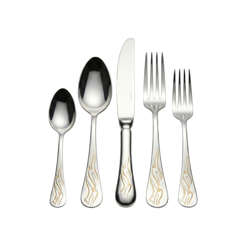 Barenthal Barenthal Icare with Gold Accent Flatware - 5 Piece Place Setting