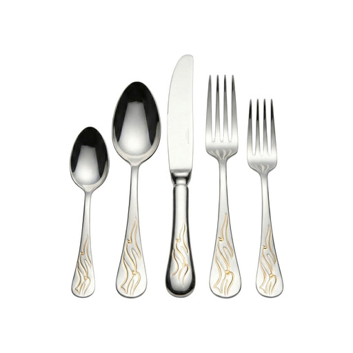 Barenthal Barenthal Icare with Gold Accent Flatware - 5 Piece Place Setting