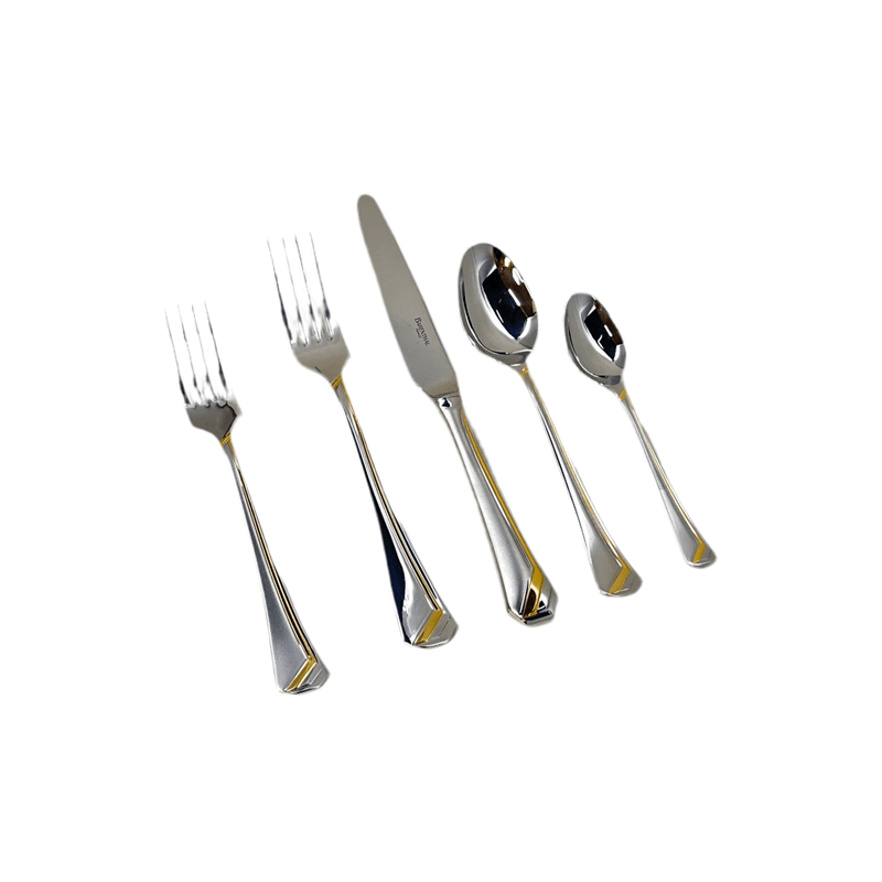 Barenthal Barenthal Strada Satin & Gold Flatware - 5 Piece Place Setting