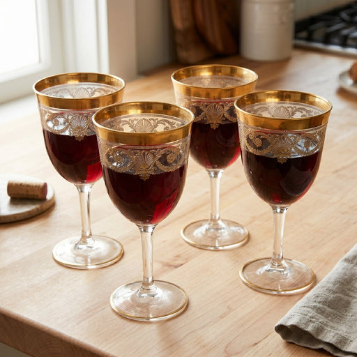 Bohemia Crystal_Bohemia Crystal 19th Century France Gilded Cordial Glass_
