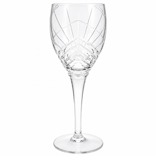 Bohemia Crystal Bohemia Crystal Frosted Geometric Leaf Wine Glass