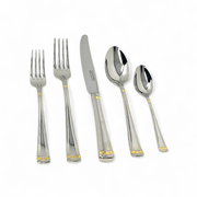 Briefranker Briefanker Solingen Aradena with Gold Accent Flatware - 5 Piece Place Setting