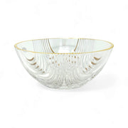 cevik Cevik Crystal Gold Rim Round Bowl   