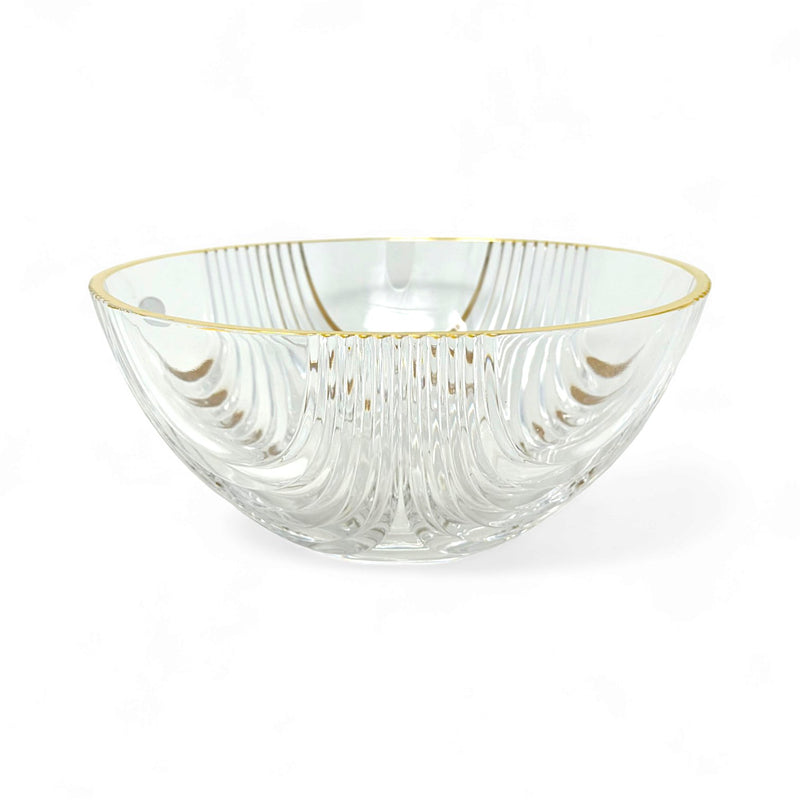 cevik Cevik Crystal Gold Rim Round Bowl   