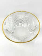 cevik Cevik Crystal Gold Rim Round Bowl   