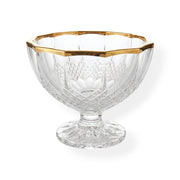 Cristal D'Arques_Cristal D'Arques Longchamp Gold Footed Fruit Bowl_