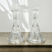 Evita Evita Crystal Sweet Heart Candle Stick - Pair