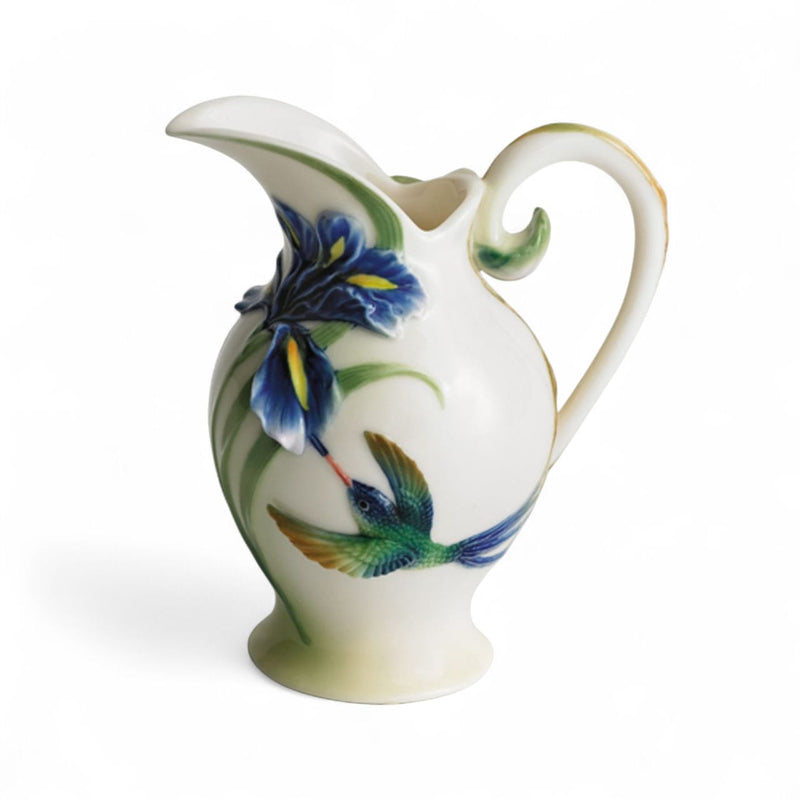 Franz Porcelain Franz Collection Long Tail Hummingbird Creamer/Pitcher