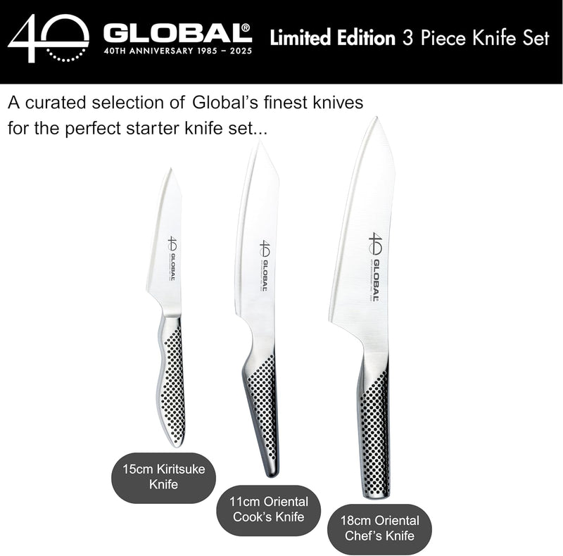 Global Global Knives 40th Anniversary - 3 Piece Knife Set