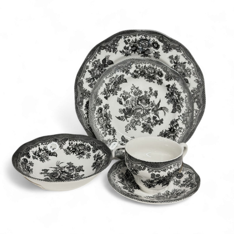 johnson bros Johnson Brothers Asiatic Pheasant Black - 5 Piece Place Setting