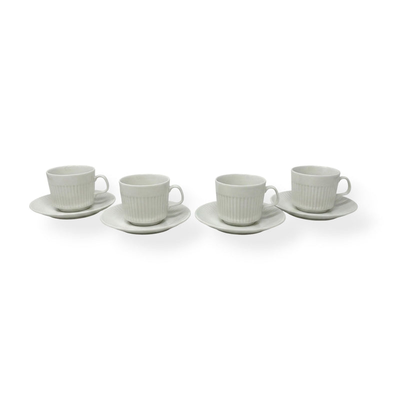 Johnson Brothers Johnson Brothers Athena White Cup & Saucer - Set of 4