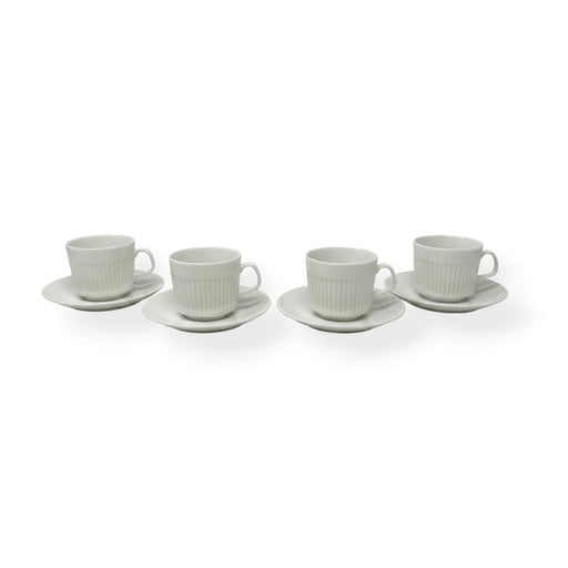 Johnson Brothers Johnson Brothers Athena White Cup & Saucer - Set of 4