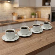 Johnson Brothers Johnson Brothers Athena White Cup & Saucer - Set of 4