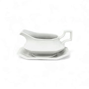 Johnson Brothers JOHNSON BROTHERS HERITAGE WHITE GRAVY BOAT & STAND   