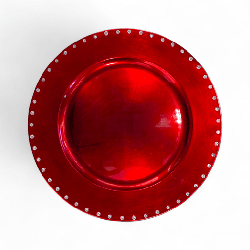 Kitchen Smart Lemontree Everyday Glistens Charger Plate - Red