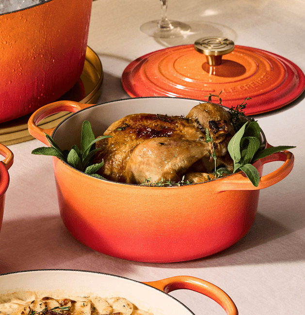 Le Creuset Le Creuset Cast Iron Flamme Dorée 5.3L (5.5 QT) Centenary Round Dutch Oven