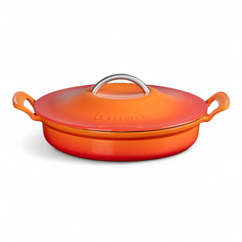 Le Creuset Le Creuset Cast Iron Modern Heritage Shallow Braiser Flame