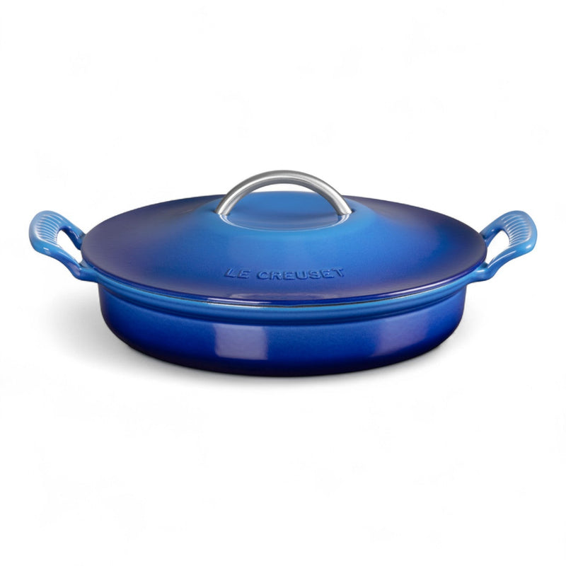 Le Creuset Le Creuset Cast Iron Modern Heritage Shallow Braiser Blueberry