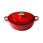 Le Creuset Le Creuset Enameled 4.1L Cast Iron Holly Soup Pot Cerise