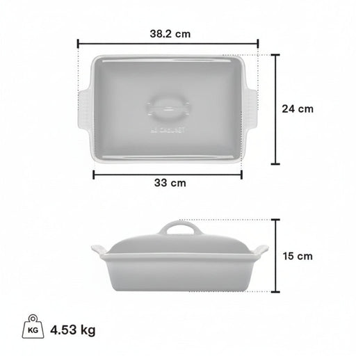 Le Creuset_Le Creuset Heritage (3.8L) Bleu Rivera Rectangular Baking Dish_
