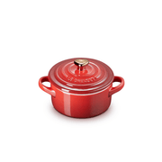 Le Creuset Le Creuset Mini Round Cocotte with Heart Knob Cerise