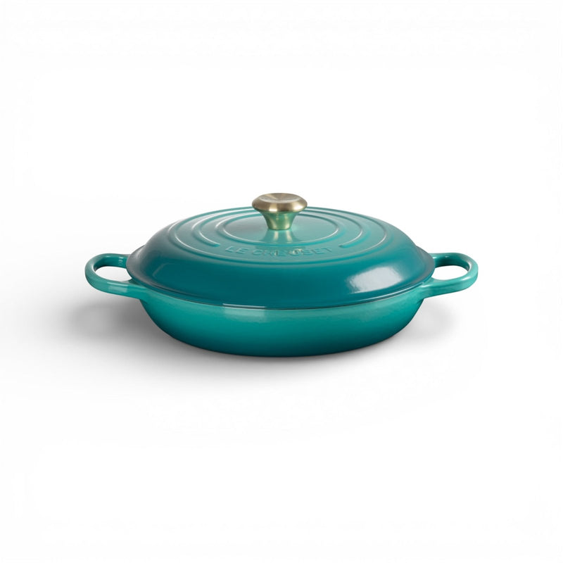 Le Creuset Le Creuset Signature Cast Iron 3.7 QT (3.5L) Braiser Bleu Riviera