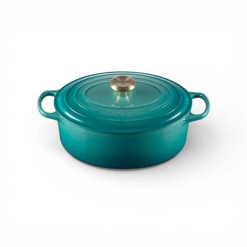 Le Creuset Le Creuset Signature Cast Iron 4.7 QT (4.5L) Oval French Oven Bleu Riviera