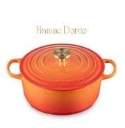 Le Creuset Le Creuset Cast Iron Flamme Dorée 5.3L (5.5 QT) Centenary Round Dutch Oven