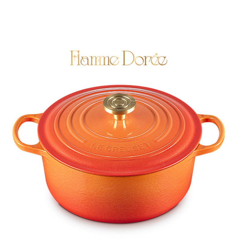 Le Creuset Le Creuset Cast Iron Flamme Dorée 5.3L (5.5 QT) Centenary Round Dutch Oven