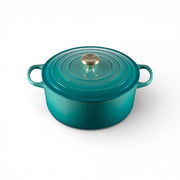 Le Creuset Le Creuset Signature Cast Iron 7 QT (6.7L) Round French Oven Bleu Riviera
