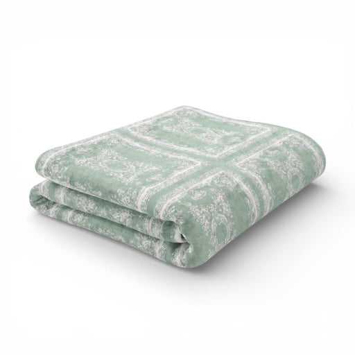 Lemontree Lemon Tree Stone Washed Cotton Reversible Throw Blanket - Green