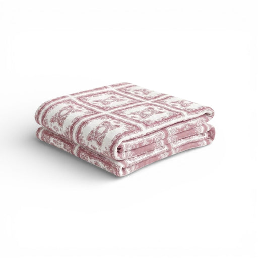 Lemontree Lemon Tree Stone Washed Cotton Reversible Throw Blanket - Red