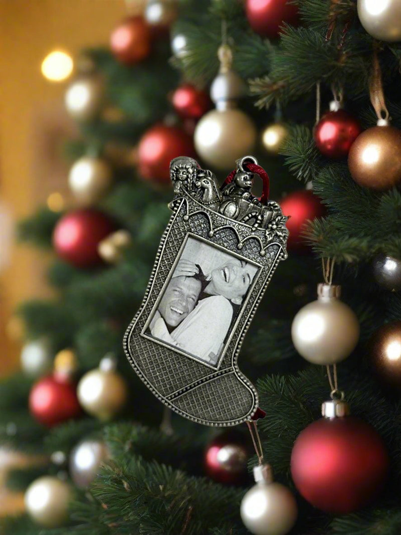 Lemontree Lemontree Pewter Photo Frame Christmas Stocking w/ Toys Ornament