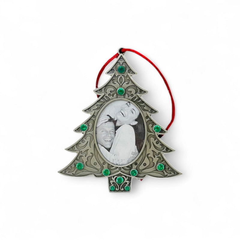 Lemontree Lemontree Pewter Photo Frame Christmas Tree Ornament Green