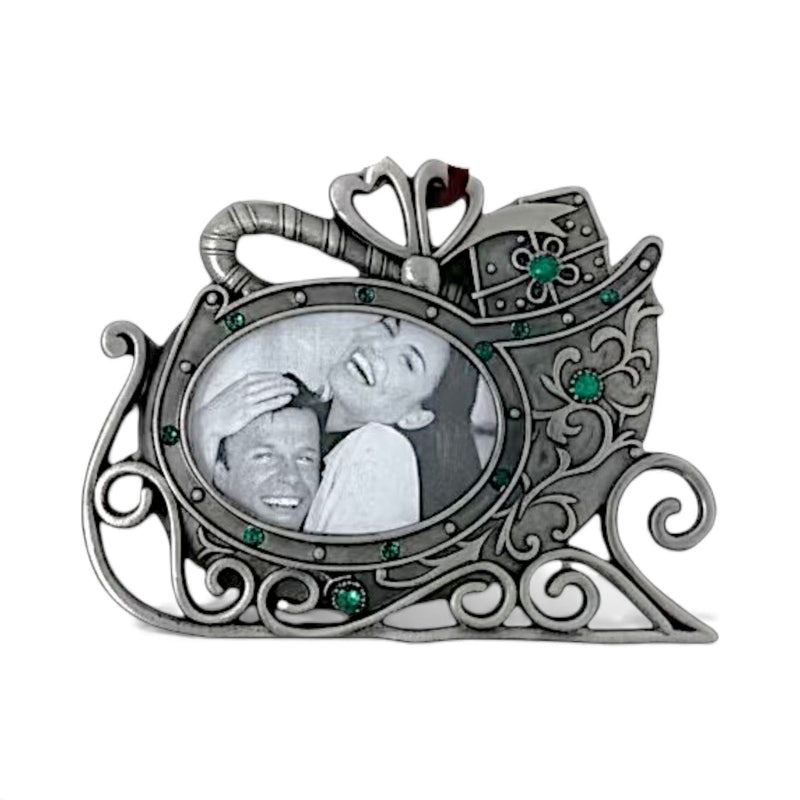 Lemontree_Lemontree Pewter Photo Frame Sleigh Ornament_