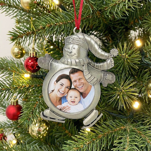 Lemontree_Lemontree Pewter Photo Frame Snowman Ornament_