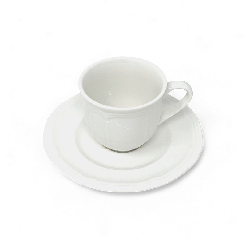 Mikasa MIKASA ANTIQUE WHITE ESPRESSO CUP & SAUCER SET   
