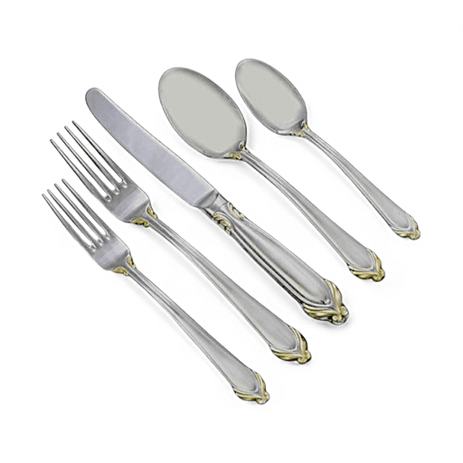 Mikasa Mikasa Delacroix Gold Flatware - 5 Piece Place Setting