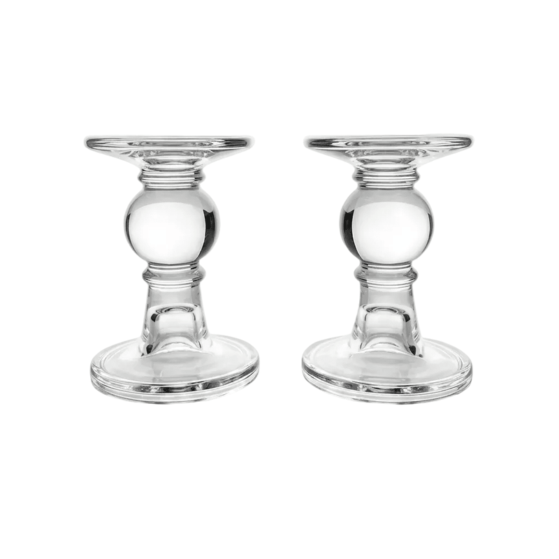 Moda Moda Glass Candle Holders - Set of 2 5" (12.5cm)