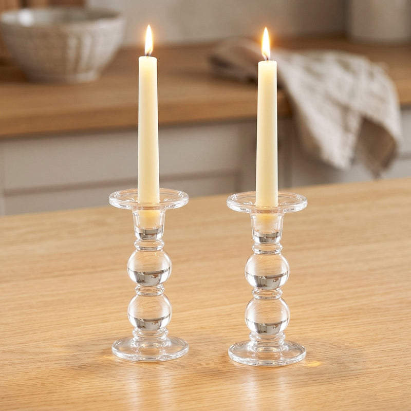 Moda Moda Glass Candle Holders - Set of 2